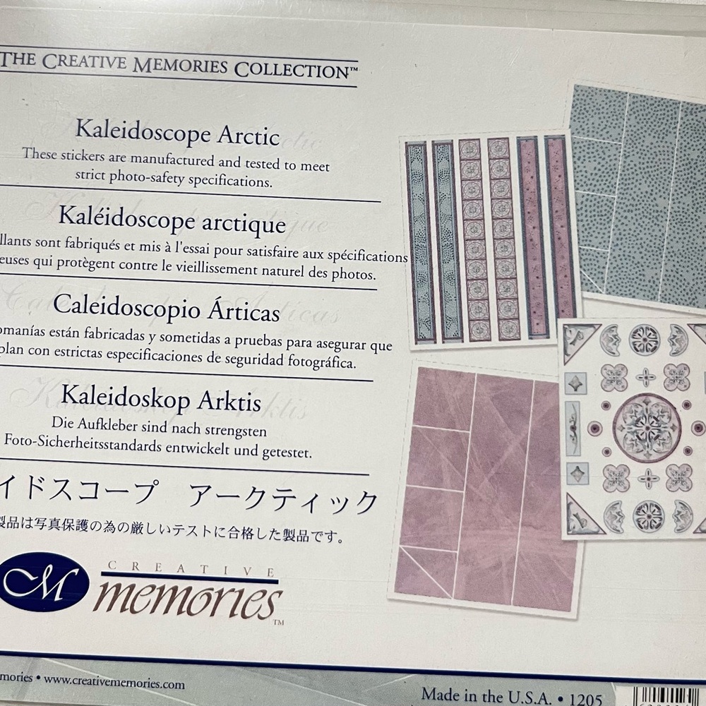 Creative Memories Kaleidoscope Arctic Collection - Purple and White